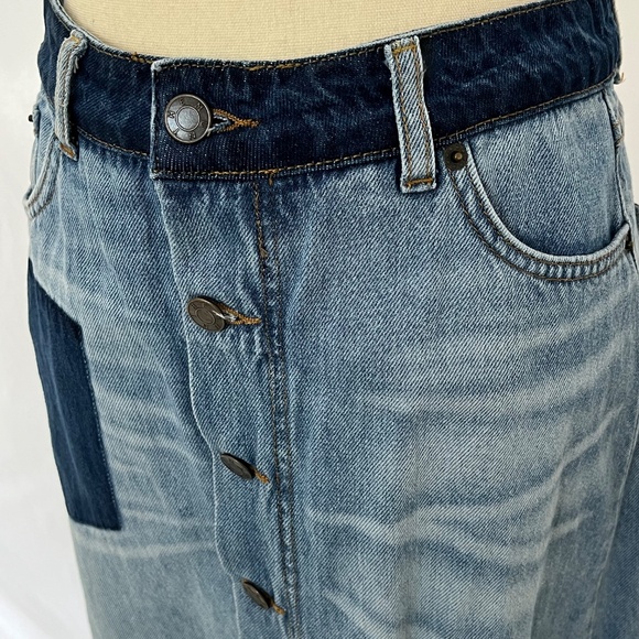 MUNTHE Mid Length Jean Skirt-Button Front Sz 38 (US 8)-Like NEW - Picture 4 of 14